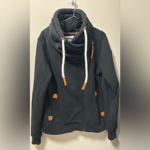Wanakome Hestia Zip Up Hoodie Size Medium Black